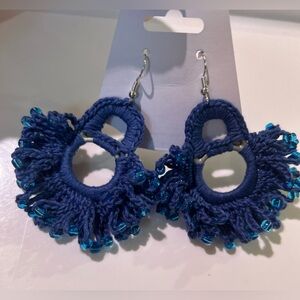 Blue earrings handmade